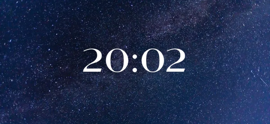 20 02 на годиннику